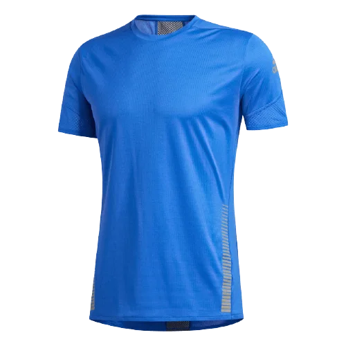 Adidas 25/7 Rise Up N Run Parley Tee Men Running T-Shirt Glow Blue Fl6814