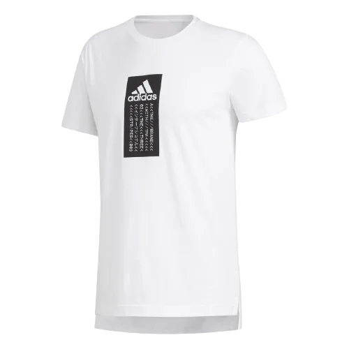 Adidas Badge Of Sport Stack Split Tee Men Training T-Shirt White Fm4073