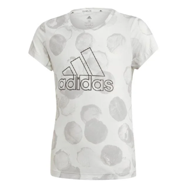 Adidas Branded Kids-Girls Training T-Shirt White / Black Ed6320