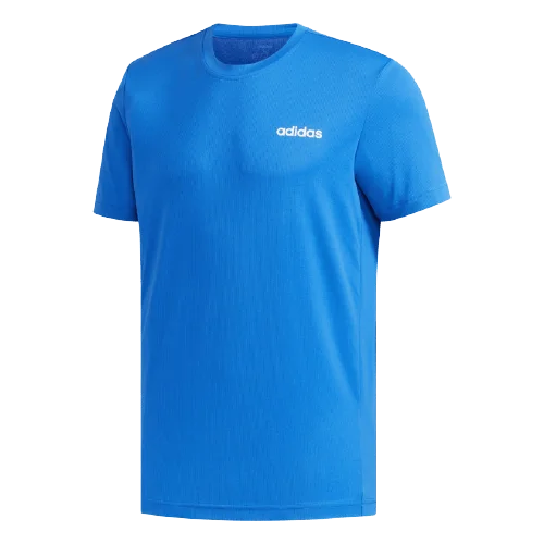 Adidas Designed 2 Move Plain Tee Men Training T-Shirt Glow Blue / White Fl0291