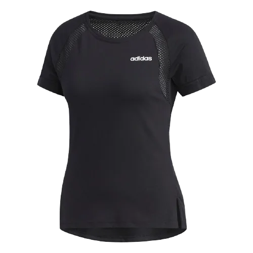 Adidas Fast And Confident Cool Tee Women Training T-Shirt Black / White Fl0178