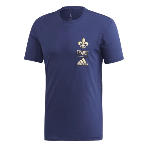 Adidas France Tee Men Football T-Shirt Collegiate Navy Fk3574