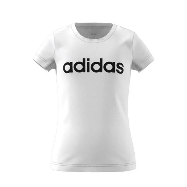 Adidas Girls' Not Sports Specific Essentials Linear T-Shirts White DV0357