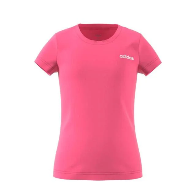 Adidas Girls' Not Sports Specific Essentials Plain T-Shirts Pink DV0355