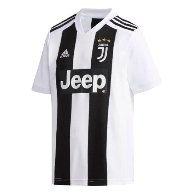 Adidas Juventus Home Kids-Boys Football T-Shirt Black/White Cf3496