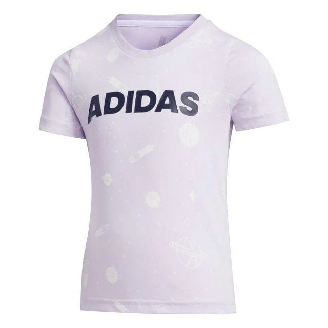 Adidas Lg St Sum Shirt Little-Girls Training T-Shirt Purple Fm9806