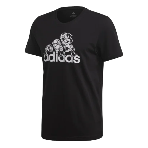 Adidas Lil' Stripe Badge Of Sport Graphic Tee Men Football T-Shirt Balck Fj4579