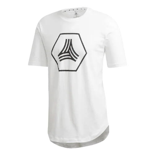 Adidas Tan Logo  Men Football T-Shirt White Fj6340