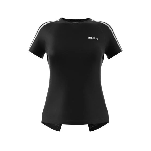 Adidas Women's Training Design 2 Move 3-Stripes T-Shirts Black DU2073