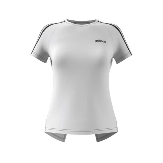 Adidas Women's Training Design 2 Move 3-Stripes T-Shirts White DS8723