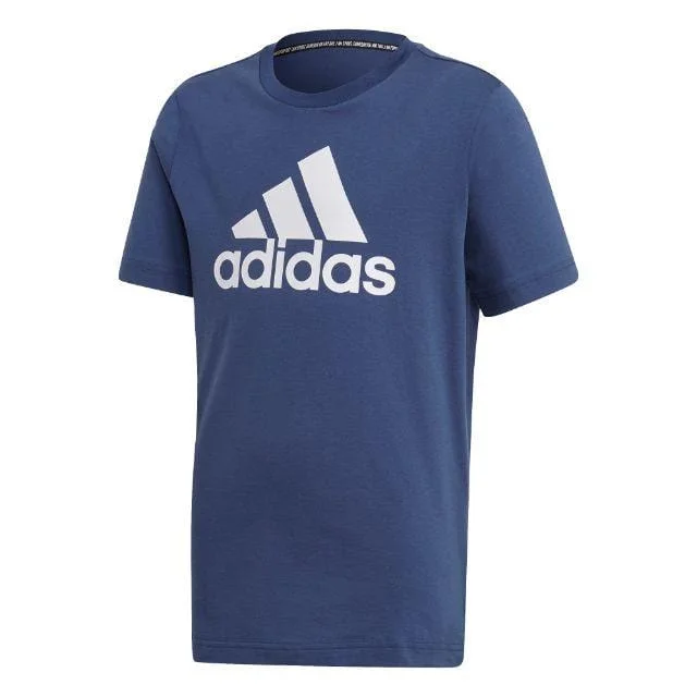 Adidas Yb Mh Bos T Kids-Boys Training T-Shirt Blue Fm6452