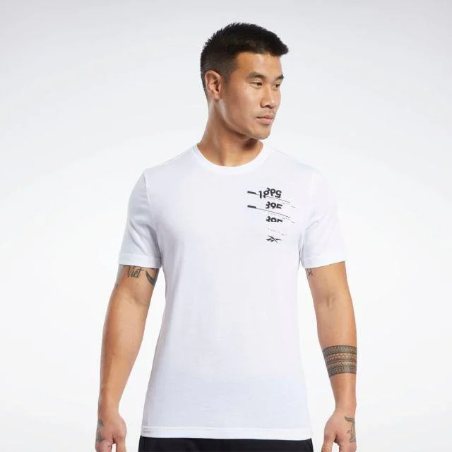 Reebok Printed  Men Training T-Shirt White