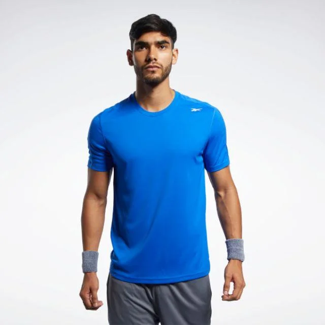 Reebok Workout Ready Polyester Tech Men Training T-Shirt Blue