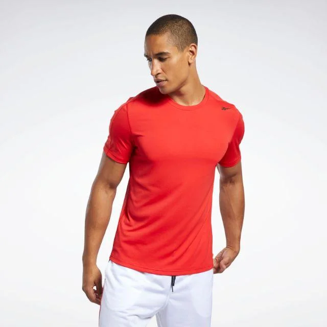 Reebok Workout Ready Polyester Tech Men Training T-Shirt Red