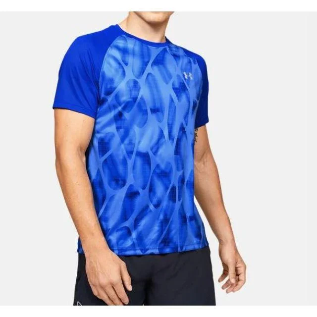 Under Armour Qualifier Iso-Chill Printed Run Men Running T-Shirt Blue  1350133-464