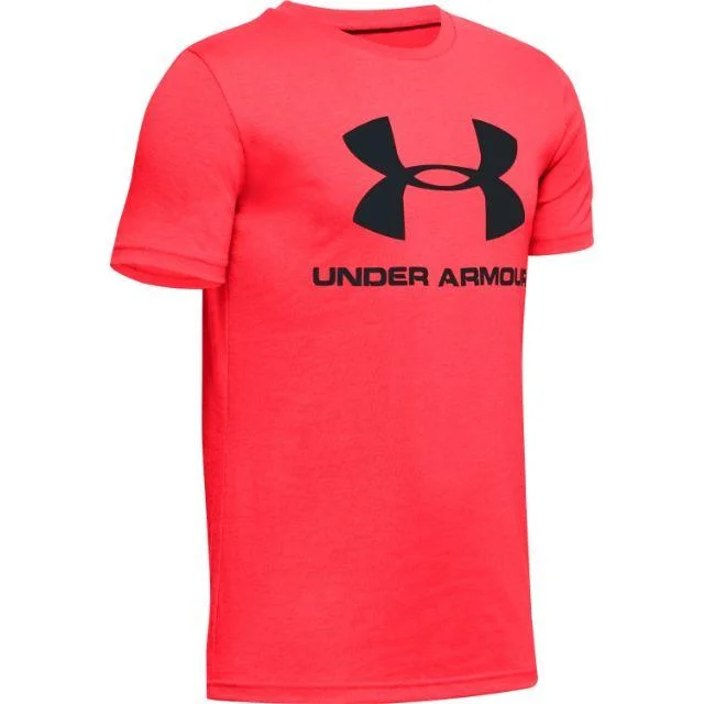 Under Armour Sportstyle Logo Boys Training T-Shirt Coral  1330893-628