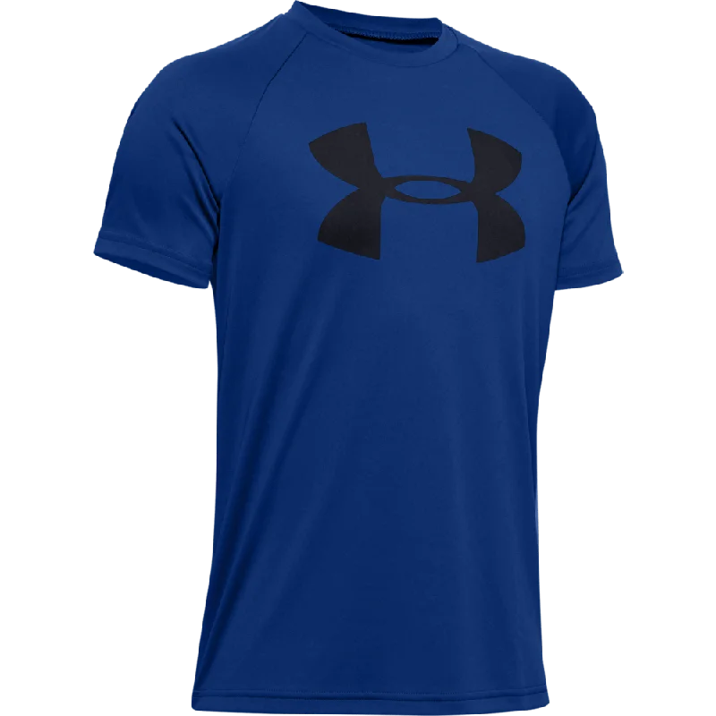 Under Armour Tech Big Logo Short Sleeve Kids Training T-Shirt Blue Ua1351850-400